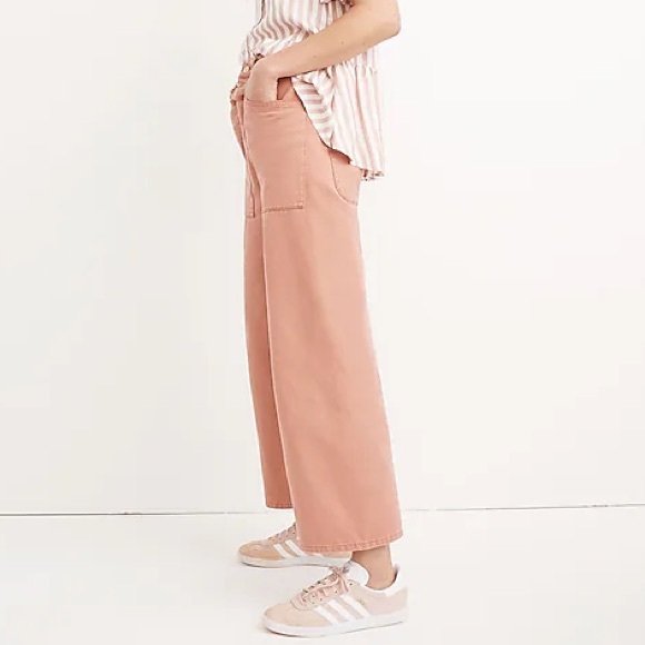 Madewell x As Ever Brancusi Pink Wide Leg High Waist Pants Size 25 - Picture 3 of 14